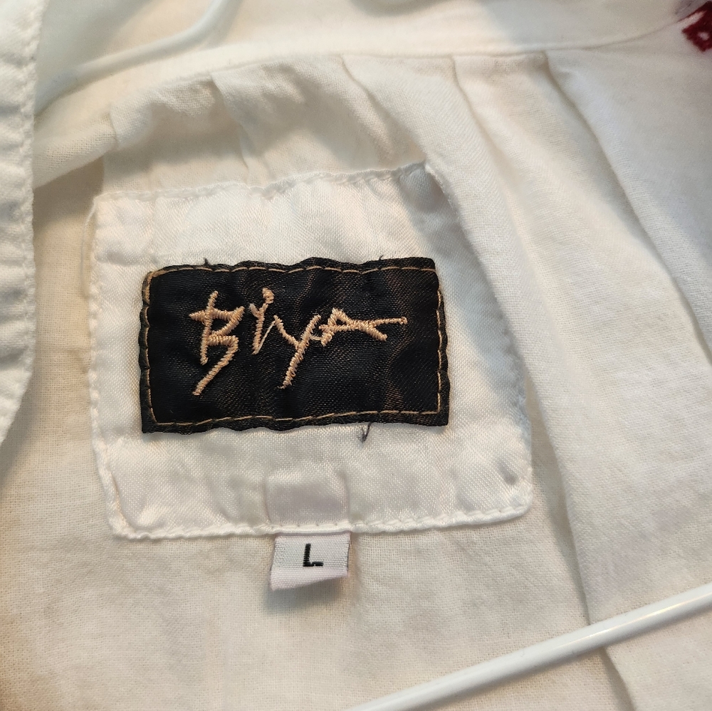 Brya Partial Button Down Tunic Top With Embroider… - image 5